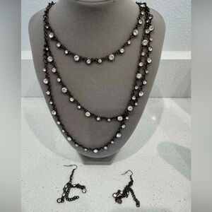 Vintage Steampunk Necklace and Earrings